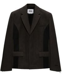 MSGM - Long-Sleeve Panelled Jacket - Lyst
