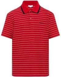 McQueen - Striped Cotton Polo Shirt - Lyst