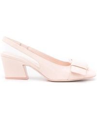 Ferragamo - Ferragamo Bow-Detail Leather Pumps - Lyst