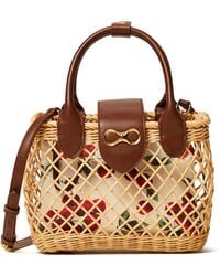Twinset - Wicker Shoulder Bag With Pouch - Lyst