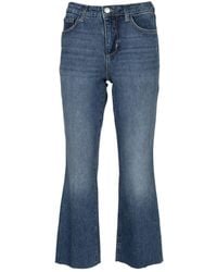 L'Agence - Kendra Cropped Flared Jeans - Lyst