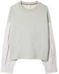 Paul Smith - Striped-Sleeves Round-Neck Sweater - Lyst