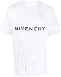 Givenchy - Camiseta con efecto envejecido y logo - Lyst