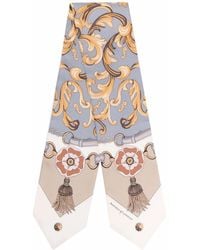 Aspinal of London - Signature Graphic-Print Silk Scarf - Lyst