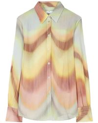 Paul Smith - Camisa Con Estampado Gradient Wave - Lyst