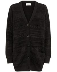 Laneus - Jacquard-Knit V-Neck Cardigan - Lyst