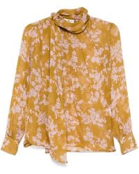 Elisabetta Franchi - Voile Printed Blouse - Lyst