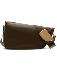 Burberry - Medium Shield Leather Messenger Bag - Lyst