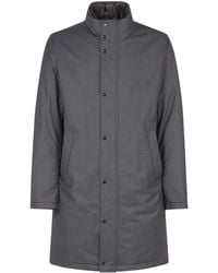 Herno - Jas Met Enkele Rij Knopen En Hoge Hals - Lyst