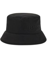 Ferragamo - Embroidered-Logo Bucket Hat - Lyst
