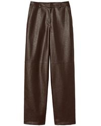 Twinset - Wide Faux-Leather Trousers - Lyst