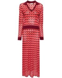RIXO London - Annie Chevron-knit Maxi Dress - Lyst