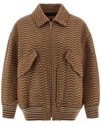Missoni - Chevron Pattern Bomber Jacket - Lyst