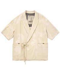 Ziggy Chen - Tie-Fastening Notched-Lapels Shirt - Lyst