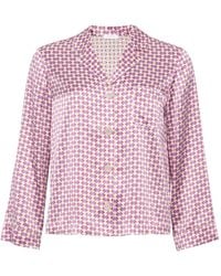 Eres - Disque Geometric-Print Silk Pyjama Top - Lyst