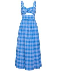 Cara Cara - Clover Plaid Seersucker Midi Dress - Lyst
