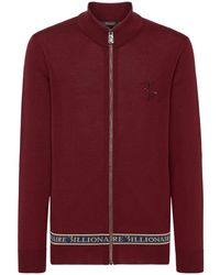 Billionaire - Logo-Embroidered Zip-Up Jumper - Lyst