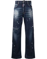 DSquared² - Distressed-effect Straight-leg Jeans - Lyst