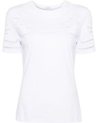 Ermanno Scervino - Broderie Anglaise Cotton T-shirt - Lyst
