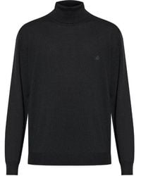 Etro - Wool Turtleneck With Embroidered Logo - Lyst