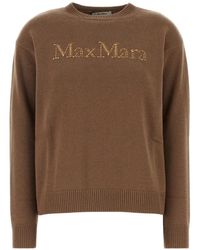 Max Mara - Sweater Verfraaid Met Logo - Lyst