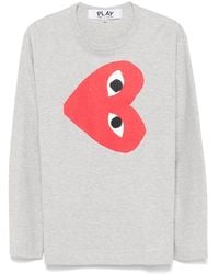 COMME DES GARÇONS PLAY - Side Heart-Print T-Shirt - Lyst