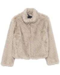 Marc Cain - Faux-Fur Funnel-Neck Jacket - Lyst