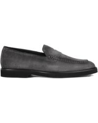 Doucal's - Mocasines de ante con logo grabado - Lyst