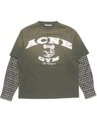 Acne Studios - T-Shirt im Layering-Look mit Logo - Lyst