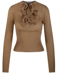 Nude - Blusa A Coste Con Ruches - Lyst
