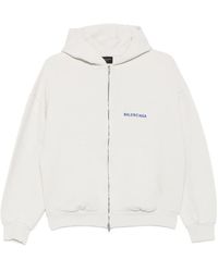 Balenciaga - Kapuzenjacke Mit Logo-Stickerei - Lyst