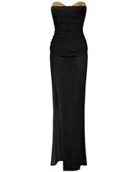 Elisabetta Franchi - Drape-Detailing Maxi Dress - Lyst