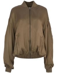 A PAPER KID - Floral-Appliqué Bomber Jacket - Lyst