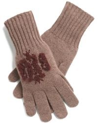 Barrie - Embroidered Cashmere Gloves - Lyst