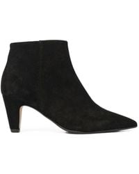 Anna F. - Suede Pointed-Toe Ankle Boots - Lyst
