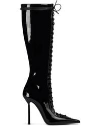 Le Silla - 100Mm Lace-Up Pointed-Toe Boots - Lyst
