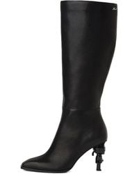 Karl Lagerfeld - Ikon Sculpted-Heel Knee-High Boots - Lyst