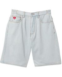 AAPE BY A BATHING AP - Logo-Patch Denim Shorts - Lyst