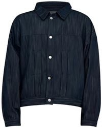 Estudio Niksen - Back-Strap Pleated Denim Jacket - Lyst