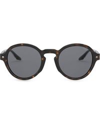 Giorgio Armani Zonnebril Met Rond Montuur - Bruin