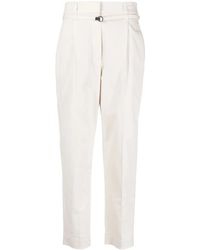 Brunello Cucinelli - High-Waisted Tapered-Leg Trousers - Lyst