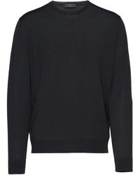 Prada - Crew-Neck Wool Jumper - Lyst
