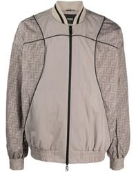 Fendi - Bomberjacke Mit Monogramm-Print - Lyst