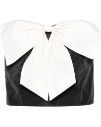 STAUD - Atticus Bow-embellished Top - Lyst