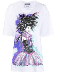 Moschino - Graphic-print Cotton T-shirt - Lyst