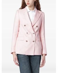 Tagliatore - Button Double-Breasted Blazer - Lyst