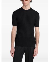 Low Brand - K221 Ribbed-Knit T-Shirt - Lyst