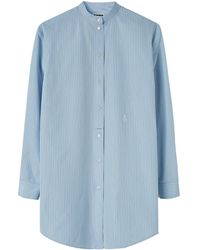 Jil Sander - Chemise En Coton Rayée À Patch Logo - Lyst