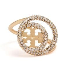 Tory Burch - Miller Crystal-Embellished Ring - Lyst