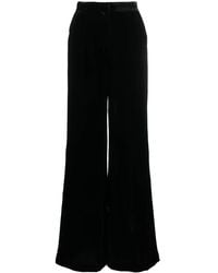 Alberta Ferretti - Velvet Palazzo Trousers - Lyst